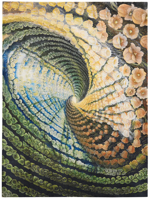Nourison lida sherafatmand lida5 Multicoloured Living Room Floral Rug.