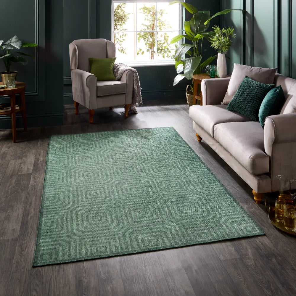 Laurence Llewelyn-Bowen Cassetino Stripe Green Green Rug — RugsDirect ...