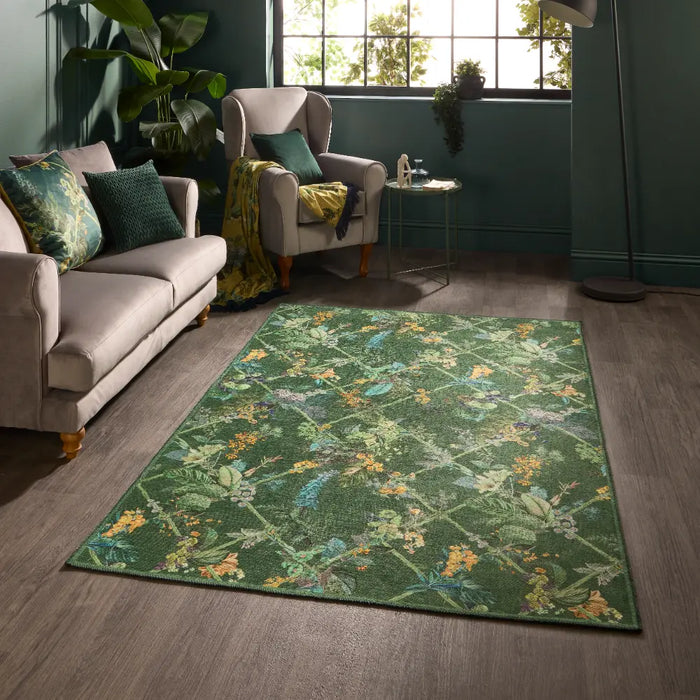 Laurence Llewelyn Bowen Cotswold Fantasia Green Green Rug RugsDirect laurence-llewelyn-bowen-cotswold-fantasia-green-green-rug-rugsdirect