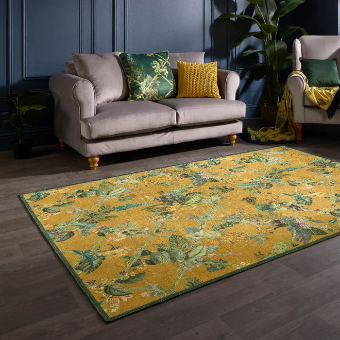 Laurence Llewelyn Bowen Cotswold Fantasia Yellow Yellow Rug laurence-llewelyn-bowen-cotswold-fantasia-yellow-yellow-rug