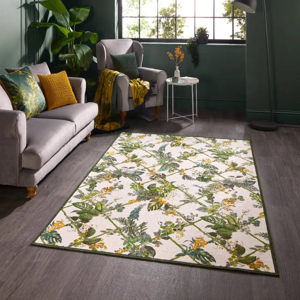 Laurence Llewelyn-Bowen Cotswold Fantasia White White Rug — RugsDirect ...
