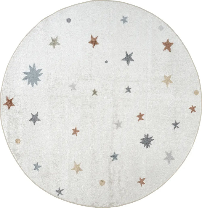 STELLA Kids Machine Washable Multicolour/Beige Bedroom Rug Multicolour