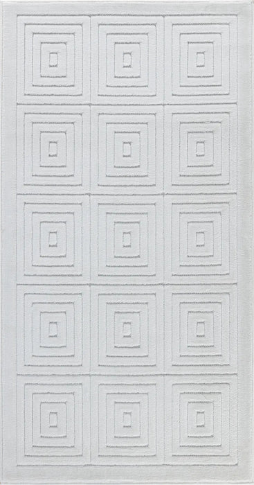 SAKURA In- & Outdoor Scandi Modern White Rug