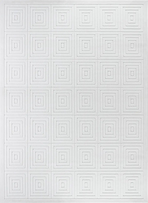 SAKURA In- & Outdoor Scandi Modern White Rug