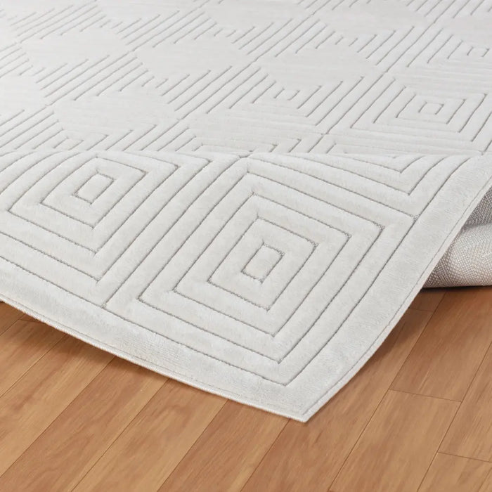 SAKURA In- & Outdoor Scandi Modern White Rug