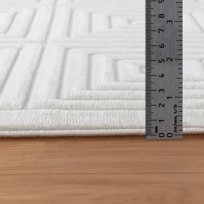 SAKURA In- & Outdoor Scandi Modern White Rug