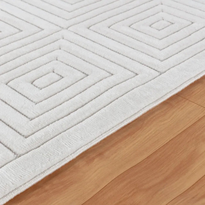 SAKURA In- & Outdoor Scandi Modern White Rug