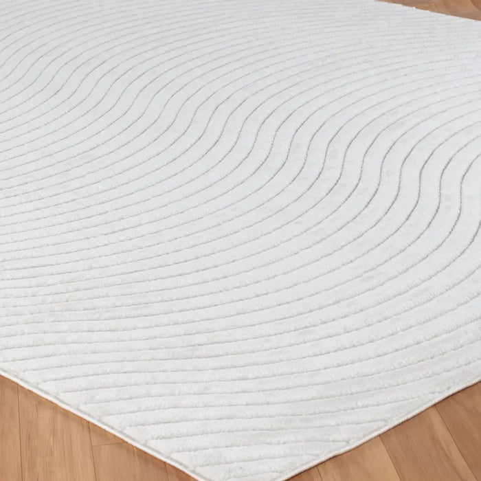 AYUMI In- & Outdoor Scandi Modern White Rug