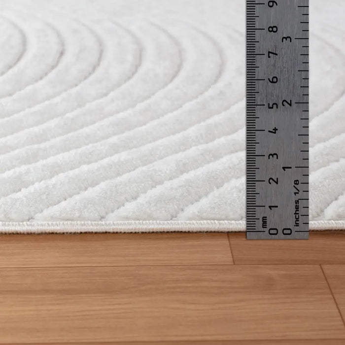 AYUMI In- & Outdoor Scandi Modern White Rug