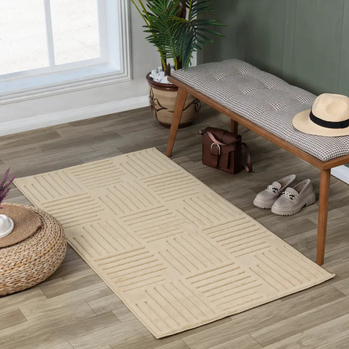 MIDORI In- & Outdoor Scandi Modern Beige Rug
