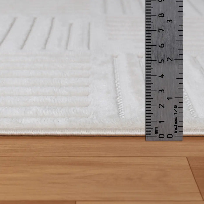 MIDORI In- & Outdoor Scandi Modern White Rug