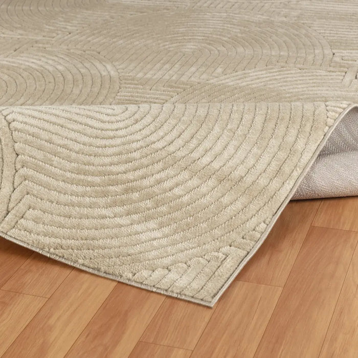 REYKO In- & Outdoor Scandi Modern Beige Rug