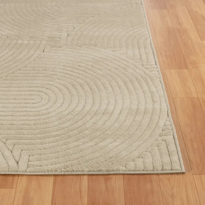 REYKO In- & Outdoor Scandi Modern Beige Rug Beige Rug — RugsDirect Online