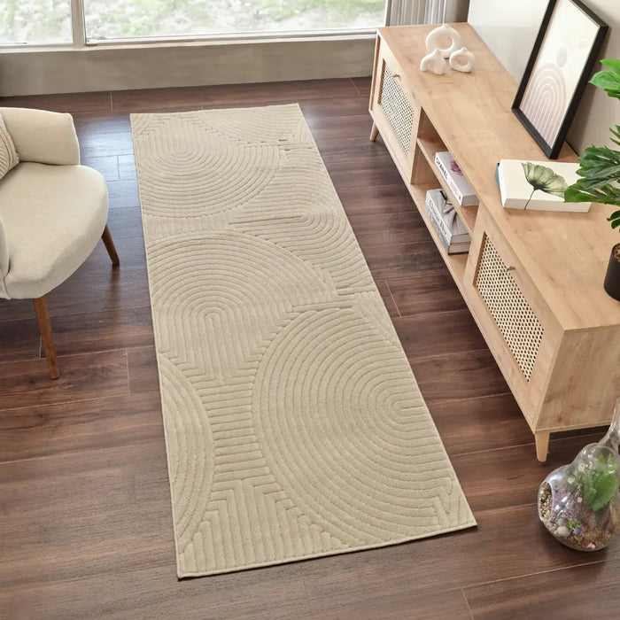 REYKO In- & Outdoor Scandi Modern Beige Rug