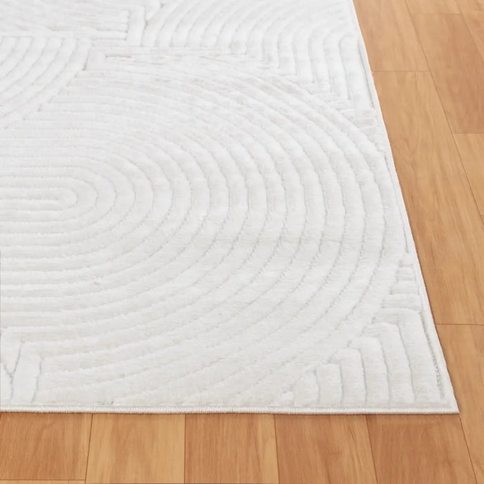 REYKO In- & Outdoor Scandi Modern White Rug