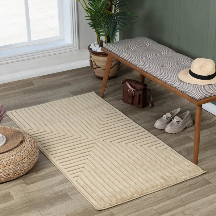 KIYOSHI In- & Outdoor Scandi Modern Beige Rug