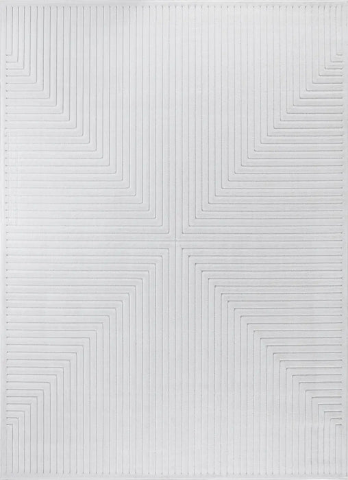 KIYOSHI In- & Outdoor Scandi Modern White Rug