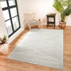 Mitsuko In- & Outdoor 3D High & Low Pile Textured White Rug