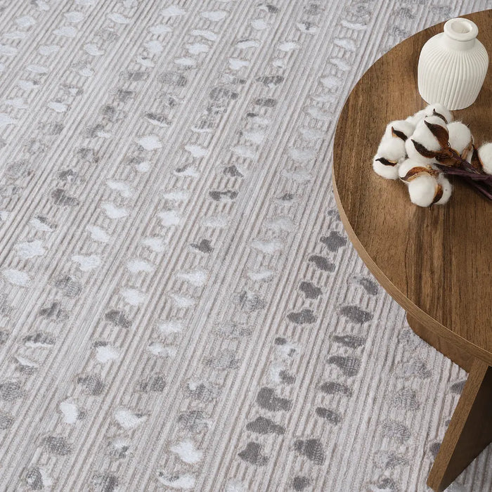 VALKIRIA Scandi Modern Beige/White Polka Dot Rug