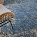 Nourison Delivered in 6 weeks   USA luna lun01 dark blue mocha Blue, Brown Living Room Striped Rug.