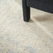 Nourison Delivered in 6 weeks   USA luna lun01 ivory silver blue Blue, Grey, Ivory, Multicoloured Living Room Striped Rug.