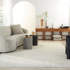 Nourison Delivered in 6 weeks   USA luna lun01 ivory silver blue Blue, Grey, Ivory, Multicoloured Living Room Striped Rug.