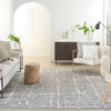 Nourison Delivered in 6 weeks   USA luna lun02 grey silver Grey Living Room Striped Rug.