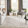 Nourison Delivered in 6 weeks   USA luna lun02 ivory grey Grey, Ivory Living Room Striped Rug.