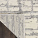 Nourison Delivered in 6 weeks   USA luna lun02 ivory grey Grey, Ivory Living Room Striped Rug.