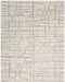 Nourison Delivered in 6 weeks   USA luna lun02 ivory grey Grey, Ivory Living Room Striped Rug.