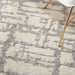 Nourison Delivered in 6 weeks   USA luna lun02 ivory grey Grey, Ivory Living Room Striped Rug.