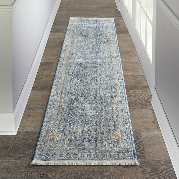 Nourison lustrous weave luw02 blue ivory Blue, Ivory, Multicoloured Living Room  Rug.