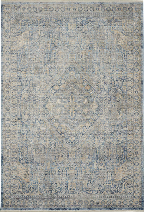 Nourison lustrous weave luw02 blue ivory Blue, Ivory, Multicoloured Living Room  Rug.