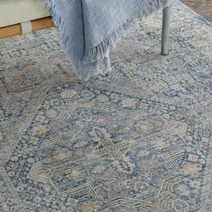 Nourison lustrous weave luw02 blue ivory Blue, Ivory, Multicoloured Living Room  Rug.