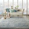 Nourison lustrous weave luw02 blue ivory Blue, Ivory, Multicoloured Living Room  Rug.