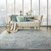 Nourison lustrous weave luw02 blue ivory Blue, Ivory, Multicoloured Living Room  Rug.