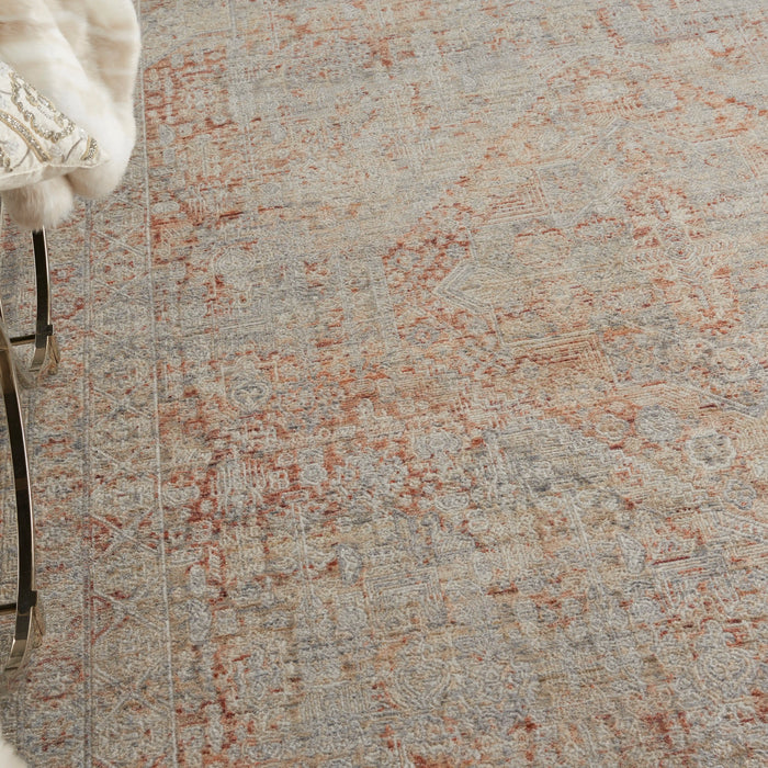 Nourison lustrous weave luw02 grey brick Grey, Multicoloured, Red Living Room  Rug.