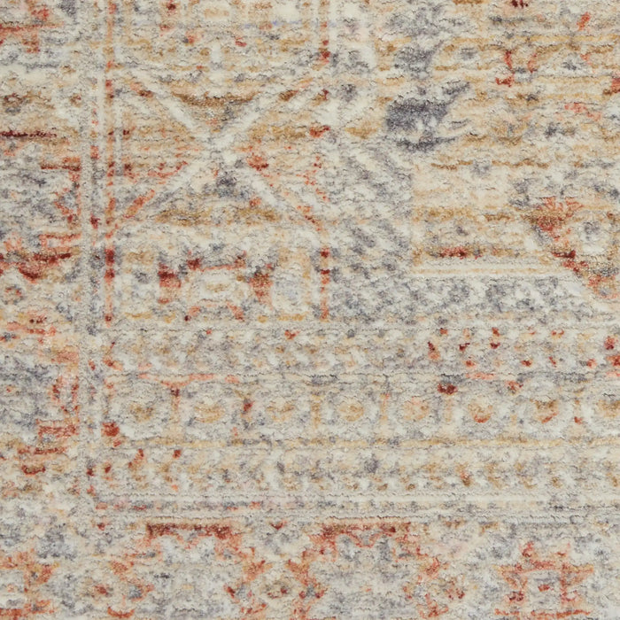 Nourison lustrous weave luw02 grey brick Grey, Multicoloured, Red Living Room  Rug.