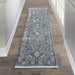 Nourison lustrous weave luw03 blue Blue, Ivory Living Room  Rug.