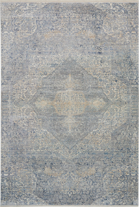 Nourison lustrous weave luw04 blue grey Blue, Grey, Multicoloured Living Room  Rug.