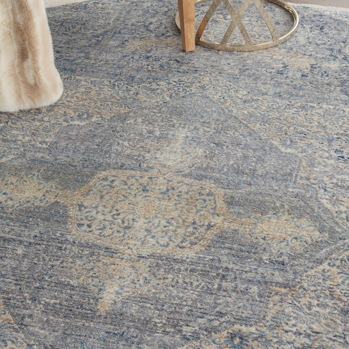 Nourison lustrous weave luw04 blue grey Blue, Grey, Multicoloured Living Room  Rug.