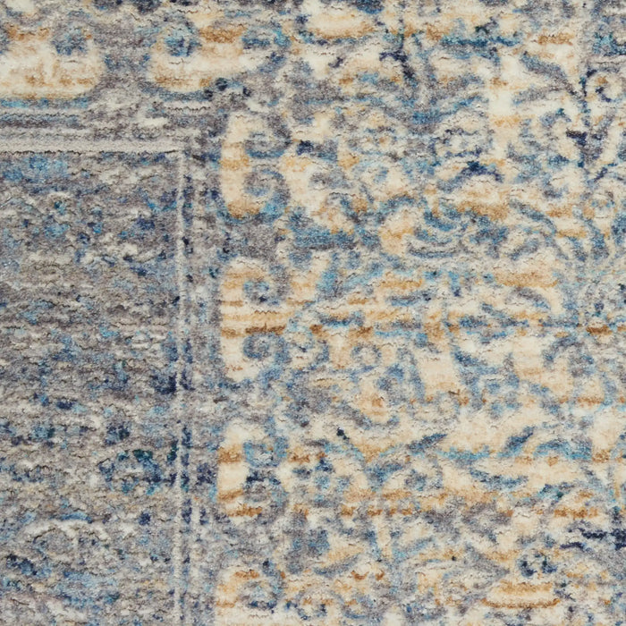 Nourison lustrous weave luw04 blue grey Blue, Grey, Multicoloured Living Room  Rug.