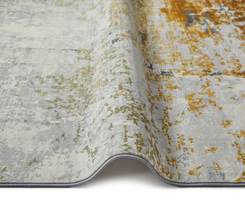 Lux Washable LUX09 Ivory Gold Rug