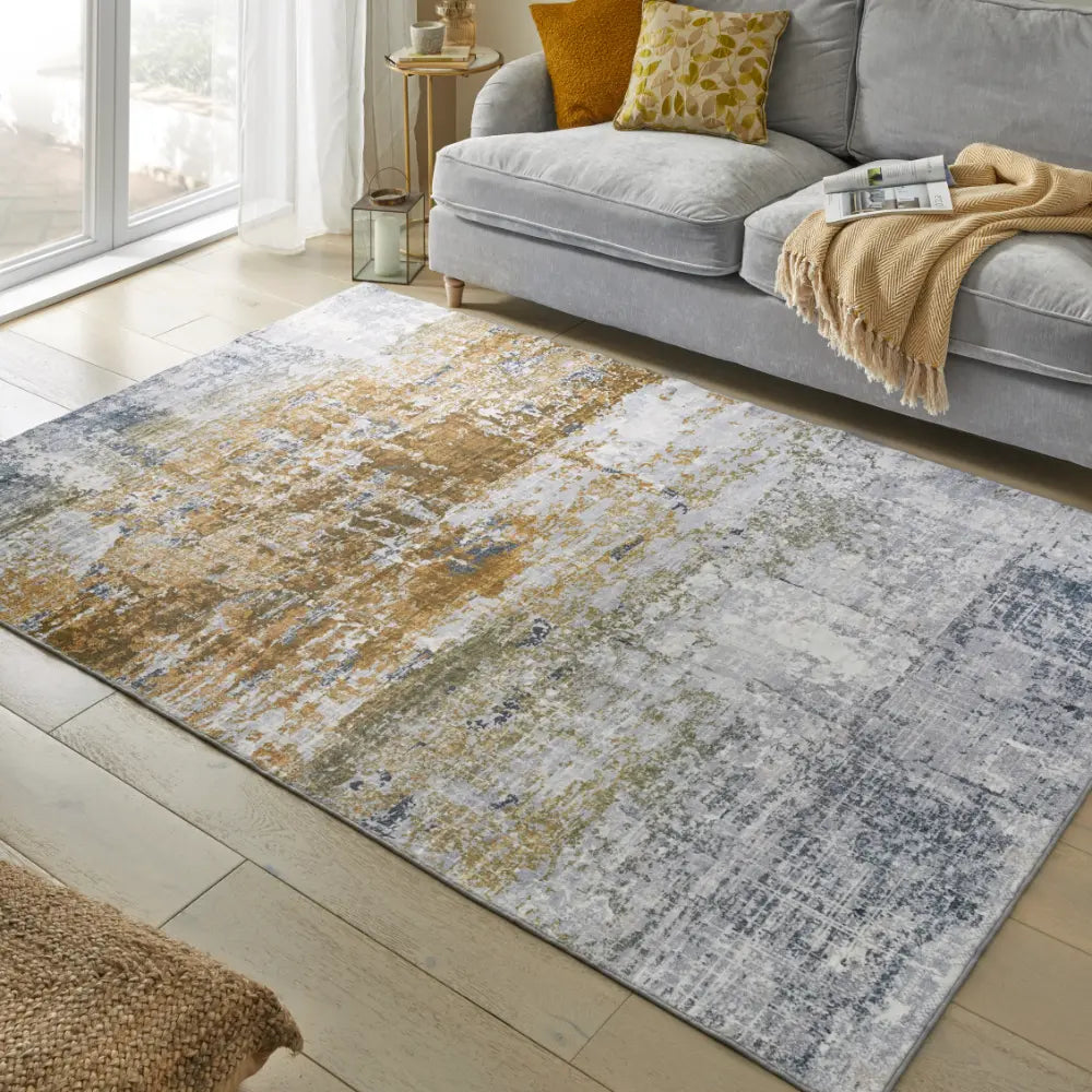 Lux Washable LUX09 Ivory Gold Yellow, Ivory Rug — RugsDirect Online