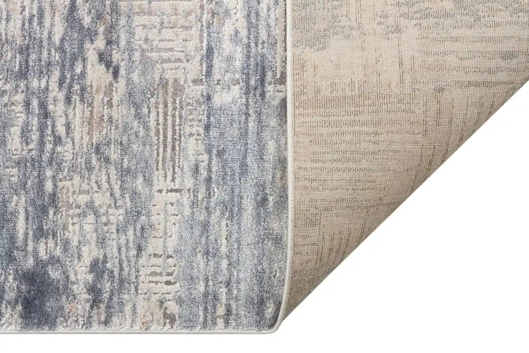 Concept Looms luzon luz805 blue ivory Blue, Ivory Living Room Geometric Rug.