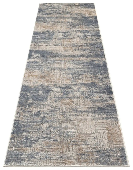 Concept Looms luzon luz805 blue ivory Blue, Ivory Living Room Geometric Rug.