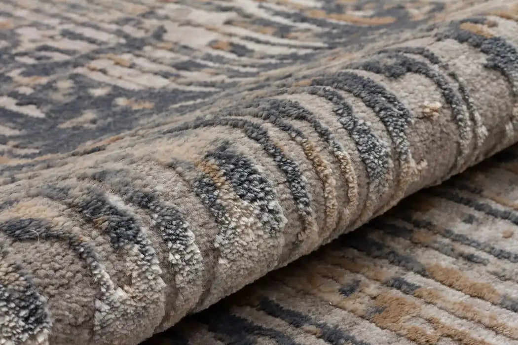 Concept Looms luzon luz806 blue taupe Blue, Brown Living Room Geometric Rug.