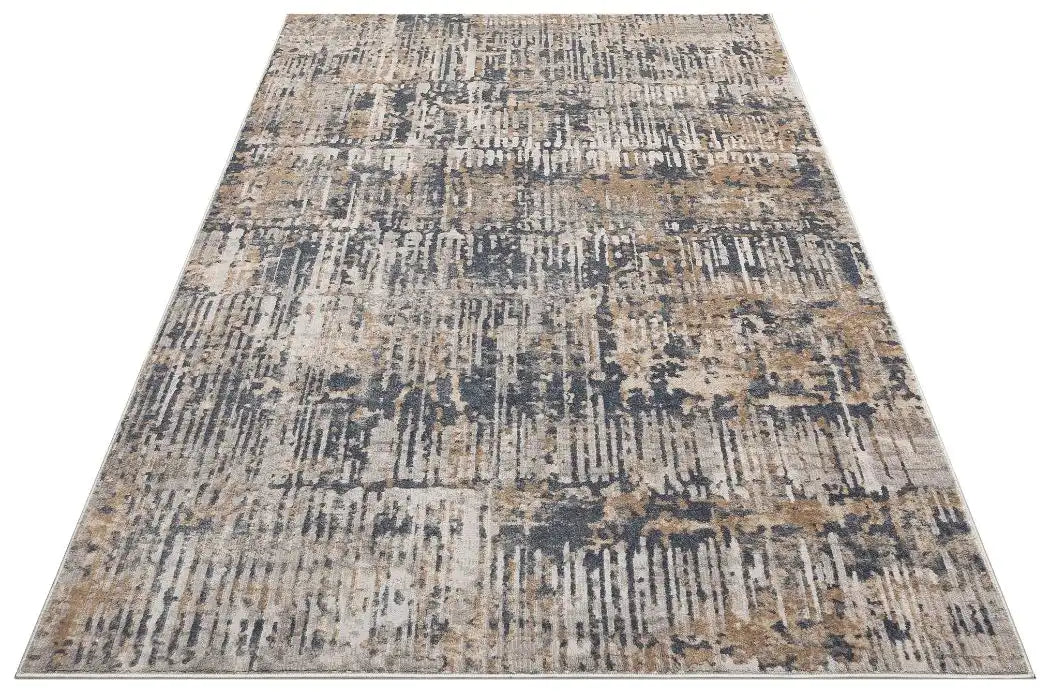 Concept Looms luzon luz806 blue taupe Blue, Brown Living Room Geometric Rug.