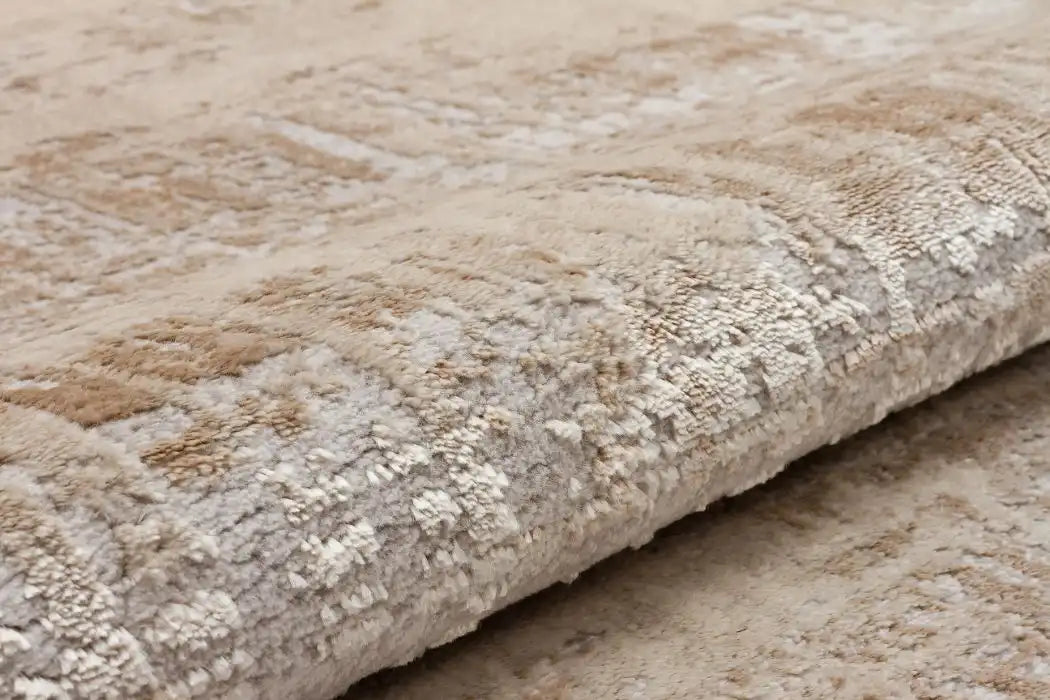 Concept Looms luzon luz809 ivory taupe grey Brown, Grey, Ivory Living Room Geometric Rug.
