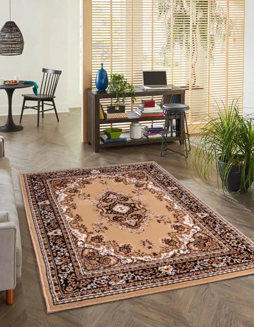 Rug Style traditional poly lancashire berber Beige Living Room Moroccan Rug.